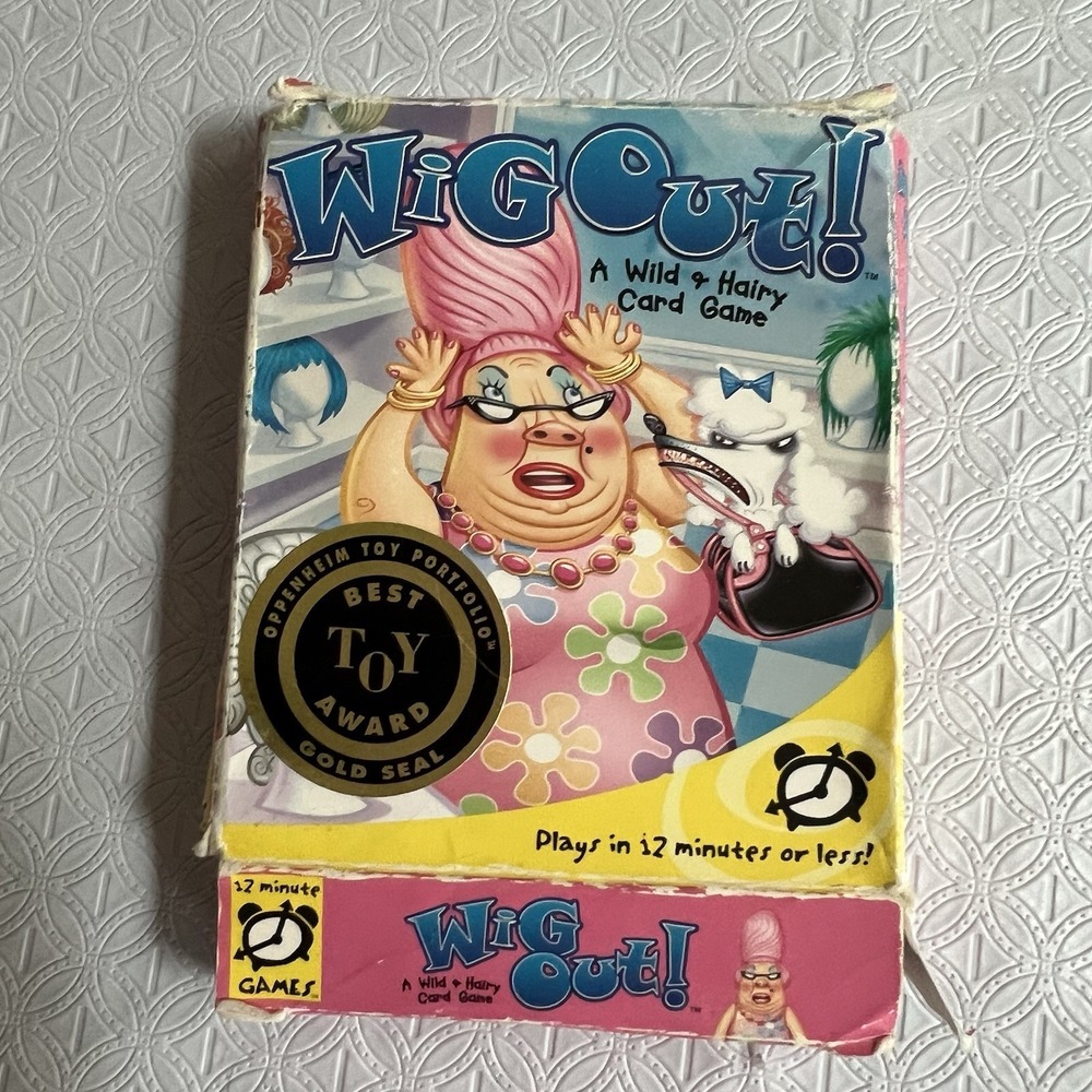 Wig Out! A Wild & Hairy Card Game Kids GameWright 2004 complete Vintage